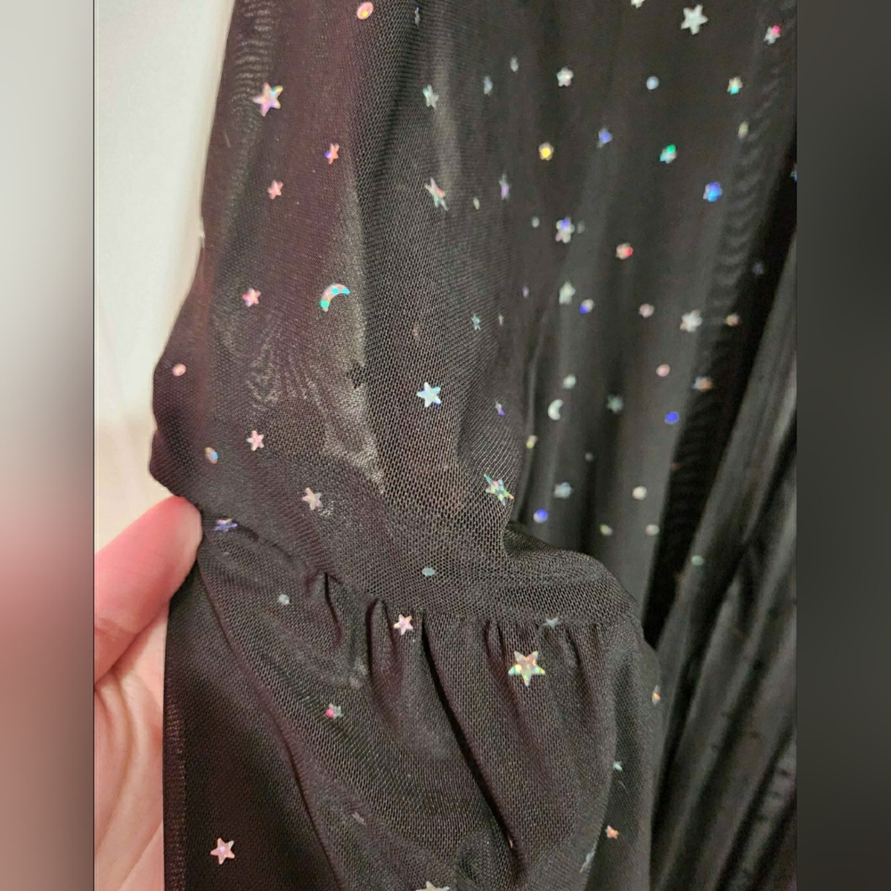 Torrid Mesh Sparkle Glitter Bell Sleeve Cover Up - Picture 6 of 6